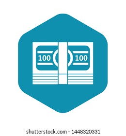 Bundle of money icon. Simple illustration of bundle of money vector icon for web