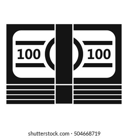 Bundle of money icon. Simple illustration of bundle of money vector icon for web