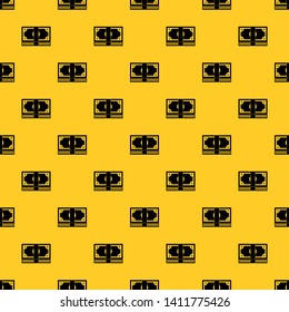 Bundle of money pattern seamless vector repeat geometric yellow for any design