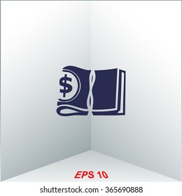 A bundle of money with a rubber band