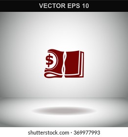 A bundle of money with a rubber band. Universal icon to use in web and mobile UI