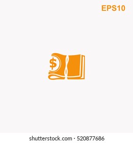 Bundle of money with a rubber band vector icon