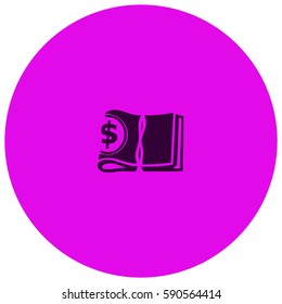 Bundle of money with a rubber band vector  icon