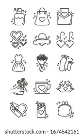bundle of mothers day icons vector illustration design
