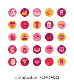 conglomerado de iconos de día de madres diseño de ilustración vectorial