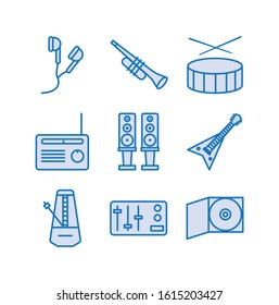 bundle of music audio set icons vector illustration design