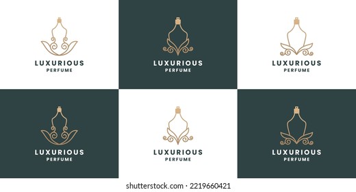 Bundle Natural Perfume Bottle Logo Design