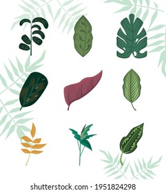 Paket von Naturset-Symbolen