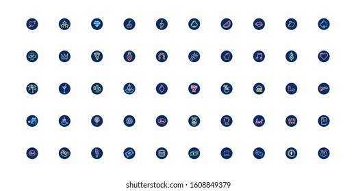 bundle of neon lights set icons vector illustration design