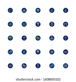 bundle of neon lights set icons vector illustration design