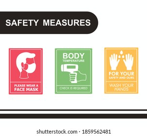 bundle of new normality stickers in background vector illustration design