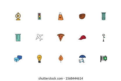 bundle of new york city set icons vector illustration design