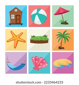 bundle of nine island icons