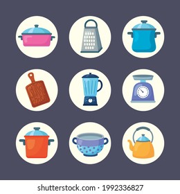 bundle of nine kitchen icons
