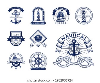 bundle of nine nautical icons