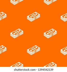 Bundle note pattern vector orange for any web design best