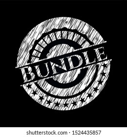 Bundle on blackboard. Vector Illustration. Detailed.