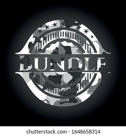 Bundle on grey camo texture