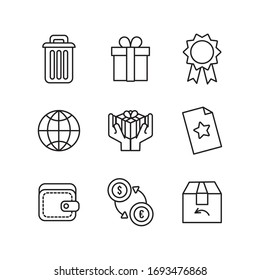 bundle of online commerce icons vector illustration design