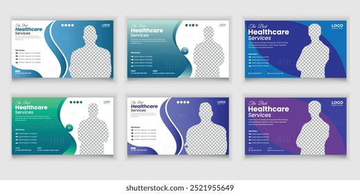 Bundle Online Medical Video Thumbnail and Social Media Or Web Banner Template Design