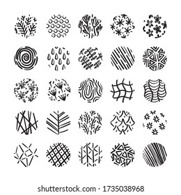 bundle of organic patterns set vector illustration design