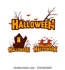 Bundle package Pumpkins hallowen vector for banner and background