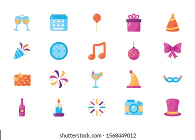 bundle of party celebration icons