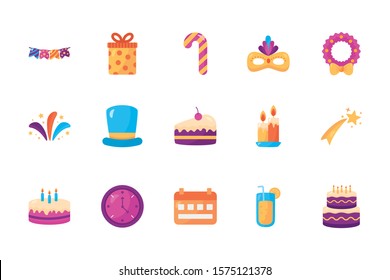 bundle of party celebration icons