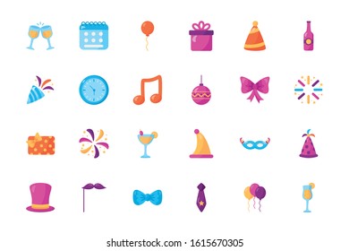 bundle of party celebration icons