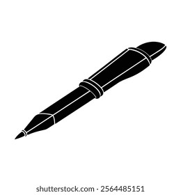 A bundle pen silhouette vector Style with white background