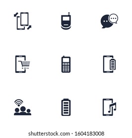 bundle of phone set icons vector illustration design