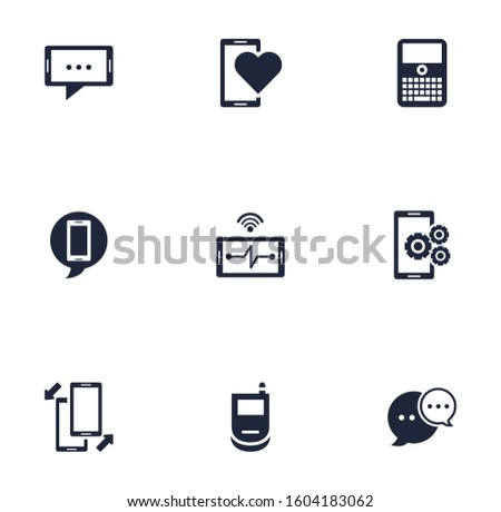 bundle of phone set icons vector illustration design