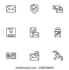 bundle of postal service icons vector illustration design