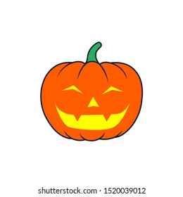 Bundle pumpkins. Halloween pumpkins bat silhouette. Halloween background vector illustration. - pumpkins Vector