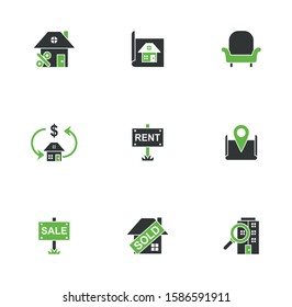 bundle of real estate set icons vector illustration design