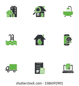 bundle of real estate set icons vector illustration design