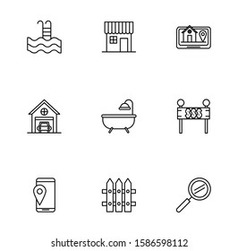 bundle of real estate set icons vector illustration design