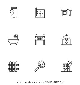 bundle of real estate set icons vector illustration design