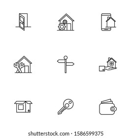 bundle of real estate set icons vector illustration design