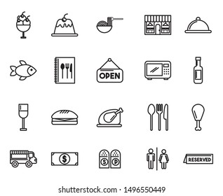 bundle of restaurant service set icons vector illustration design