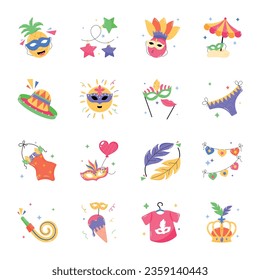 Bundle of Rio Carnival Celebrations Flat Stickers 