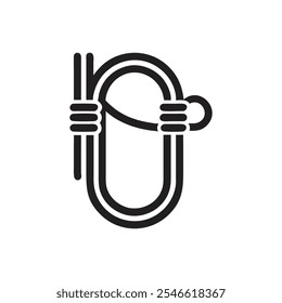 Paquete del icono de la cuerda - sobre fondo blanco