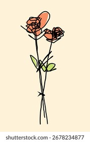 Paquete de ilustración de arte de garabato rosa .eps