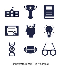 bundle of schoolsilhouette style set icons vector illustration design