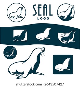 BUNDLE OF SEAL LOGO MULTIPLE ORIENTATION VECTOR DESIGN