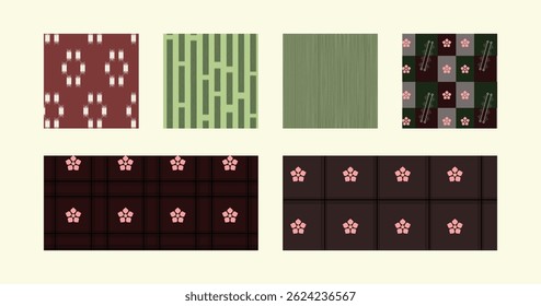 bundle seamless pattern with abstract geometric. seamless pattern collection