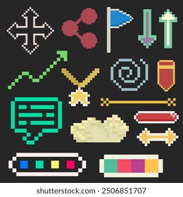 bundle set abstract pixel art