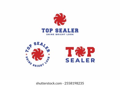 bundle set abstract top sealer logo vector design template, modern logo type epoxy and sealer mark symbol design vector illustration isolated on white background