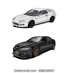  bundle set car sport vector