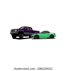  vector de deporte de coche conjunto